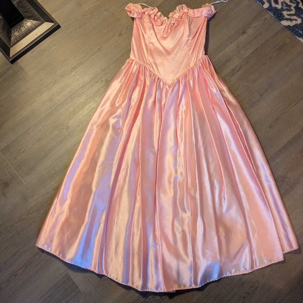 Vintage Gunne Sax By Jessica McClintock Strapless Prom Dress